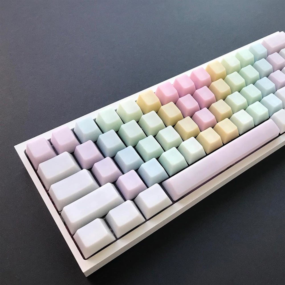 POM Jelly Keycaps Rainbow ANSI full kit